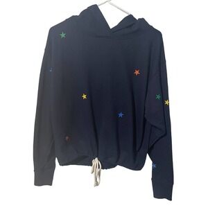 GAP Rainbow Star Novelty Cotton Blend Navy Blue Hoodie